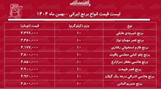 لیست قیمت جدید انواع برنج ایرانی ۱۰ بهمن ۱۴۰۴ / برنج هاشمی، عنبربو، شیرودی و....کیلویی چند شد؟ + جدول