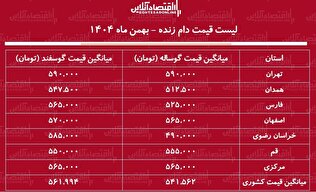 قیمت جدید دام زنده امروز ۱۱ بهمن ۱۴۰۴ / گوسفند زنده کیلویی چند شد؟ + جدول