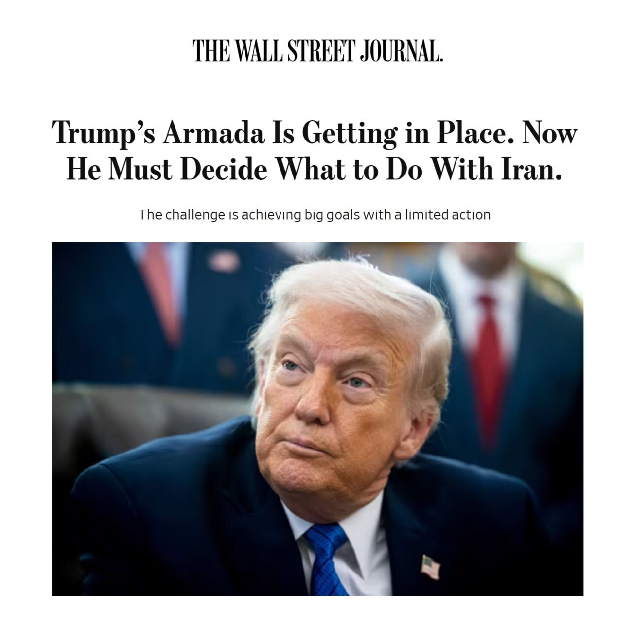 تصمیم سخت ترامپ درمورد حمله به ایران/ وال استریت ژورنال تحلیل کرد