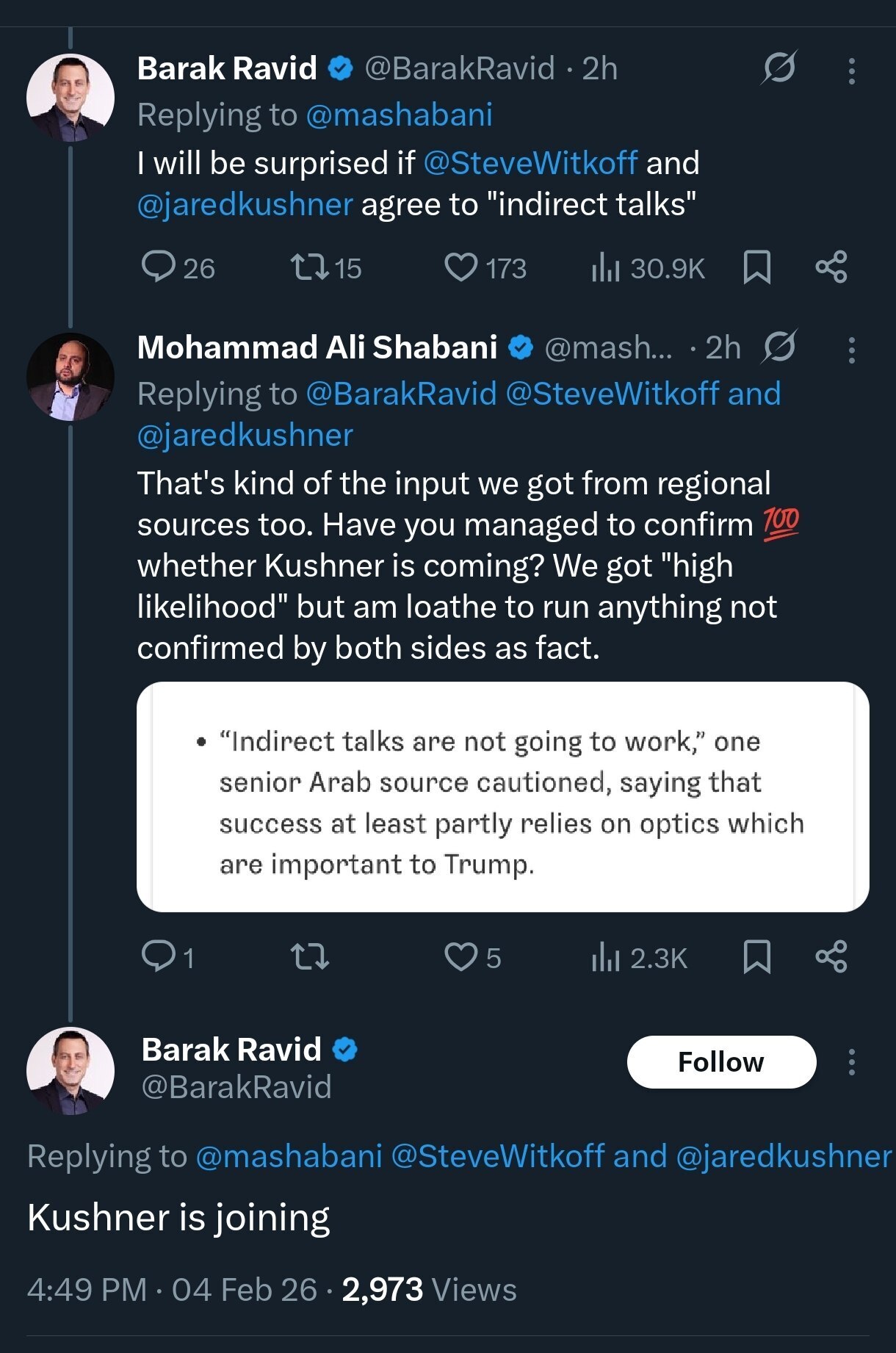 حضور داماد ترامپ در مذاکرات ایران و آمریکا قطعی شد