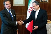 لحظه دیدار عراقچی و رافائل گروسی در مذاکرات ژنو + فیلم