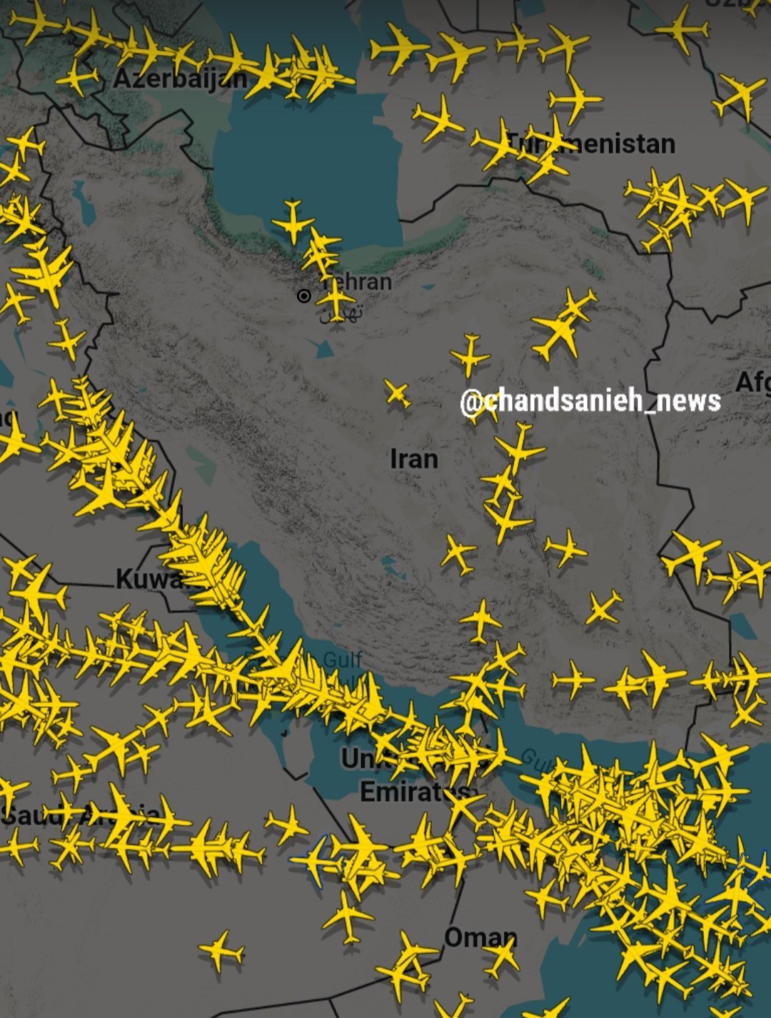 آخرین وضعیت پرواز‌ها در آسمان ایران