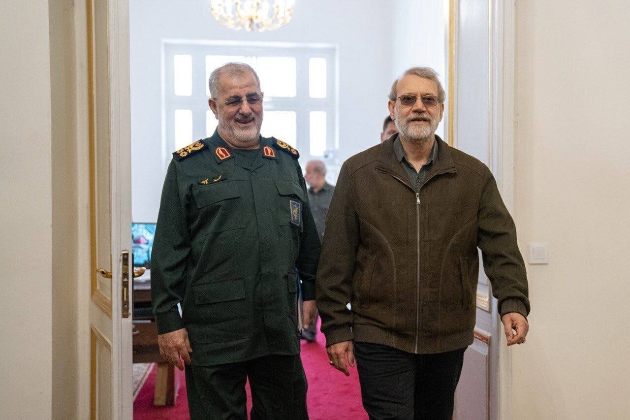 ملاقات علی لاریجانی با فرمانده کل سپاه