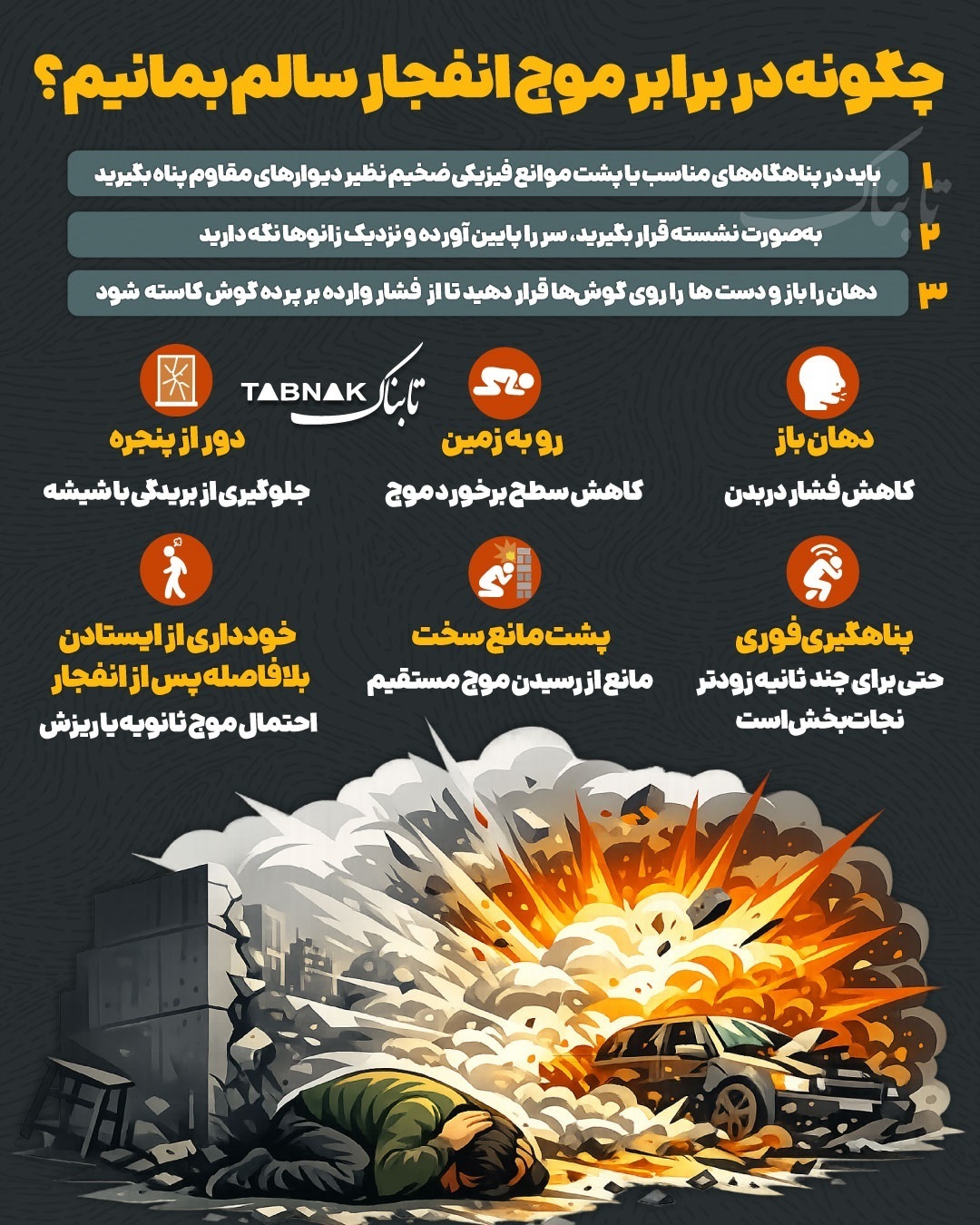 چگونه در برابر موج انفجار سالم بمانیم؟