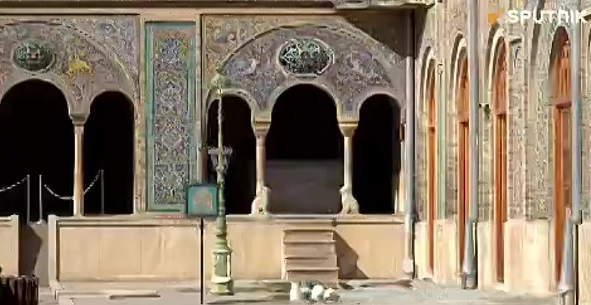 ویرانی کاخ گلستان پس از بمباران شدید + فیلم