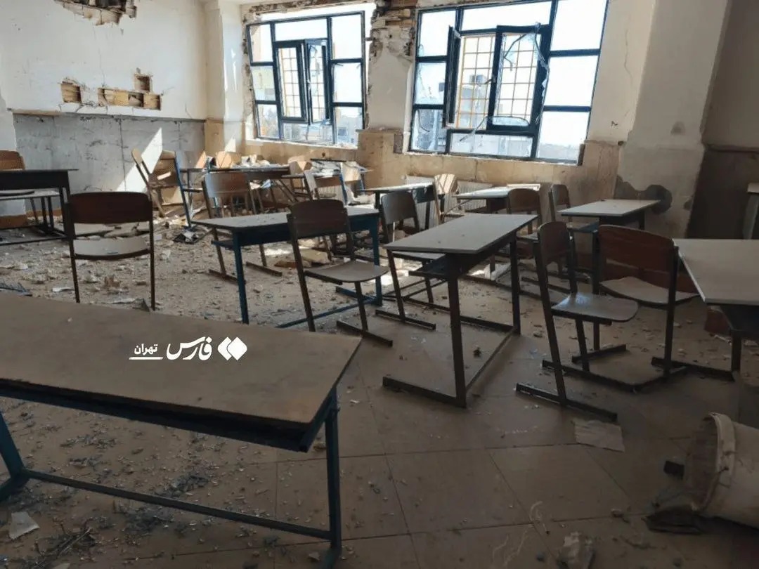 اولین تصاویر از حمله موشکی به ۲ مدرسه در پرند + عکس