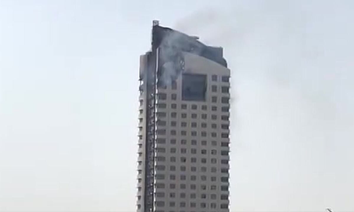 تصاویر جدید از برج هدف قرارگرفته در کویت + فیلم