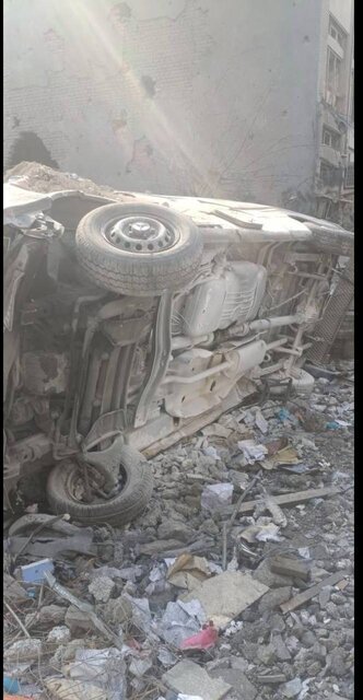 حمله موشکی به آمبولانس اورژانس استان تهران+ تصاویر حمله موشکی به آمبولانس اورژانس استان تهران+ تصاویر