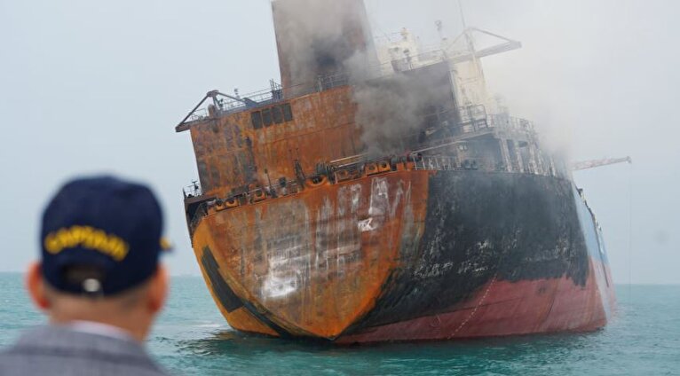 اولین تصاویر از حملات به کشتی‌ها در تنگه هرمز + تصاویر