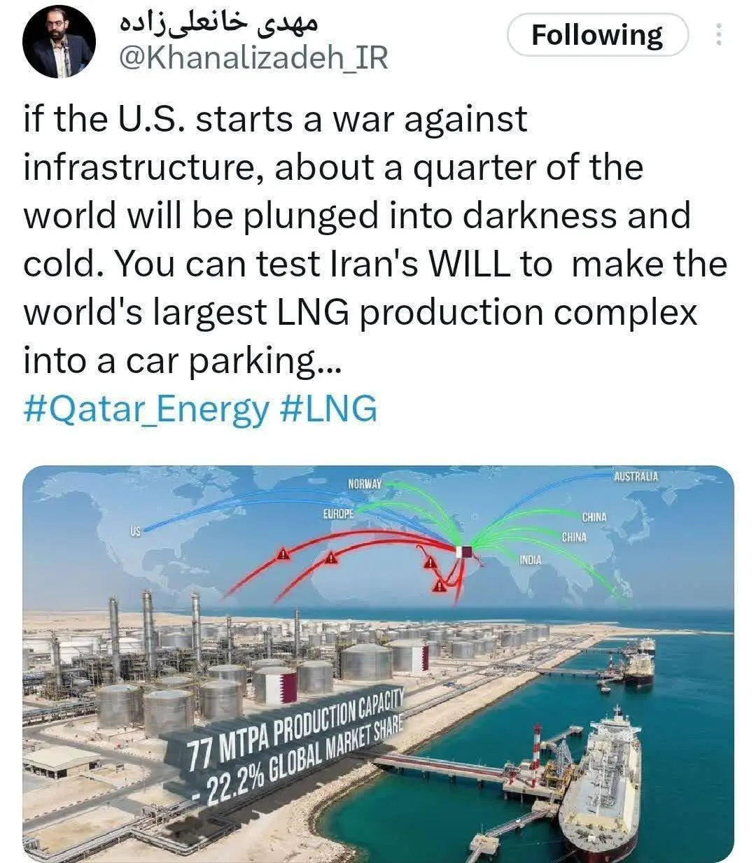 پیش‌بینی شوکه کننده کارشناس صداوسیما از احتمالات جنگ