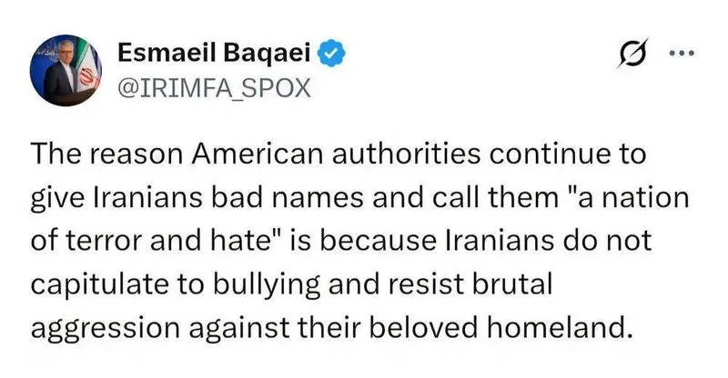 پیام تند بقایی به مقامات آمریکایی