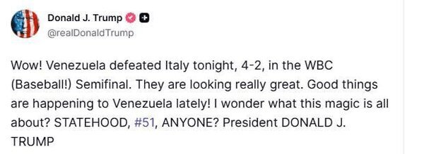 ادعای جدید ترامپ: اخیراً اتفاقات خوبی در حال رخ دادن است! ایالت شماره ۵۱؟