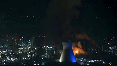 ویدئو جدیدی از حمله موشکی ایران به نیروگاه‌های برق حیفا + فیلم