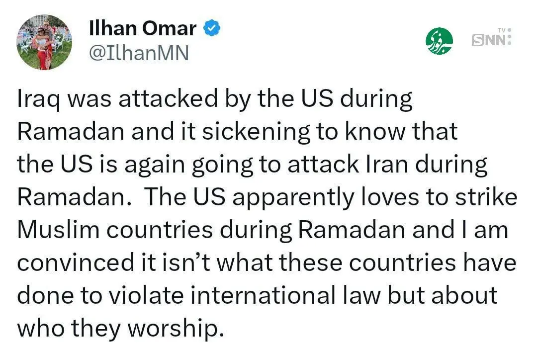 هشدار ایلهان عمر درباره زمان احتمالی حمله آمریکا به ایران/ منطقه در وضعیت خطر