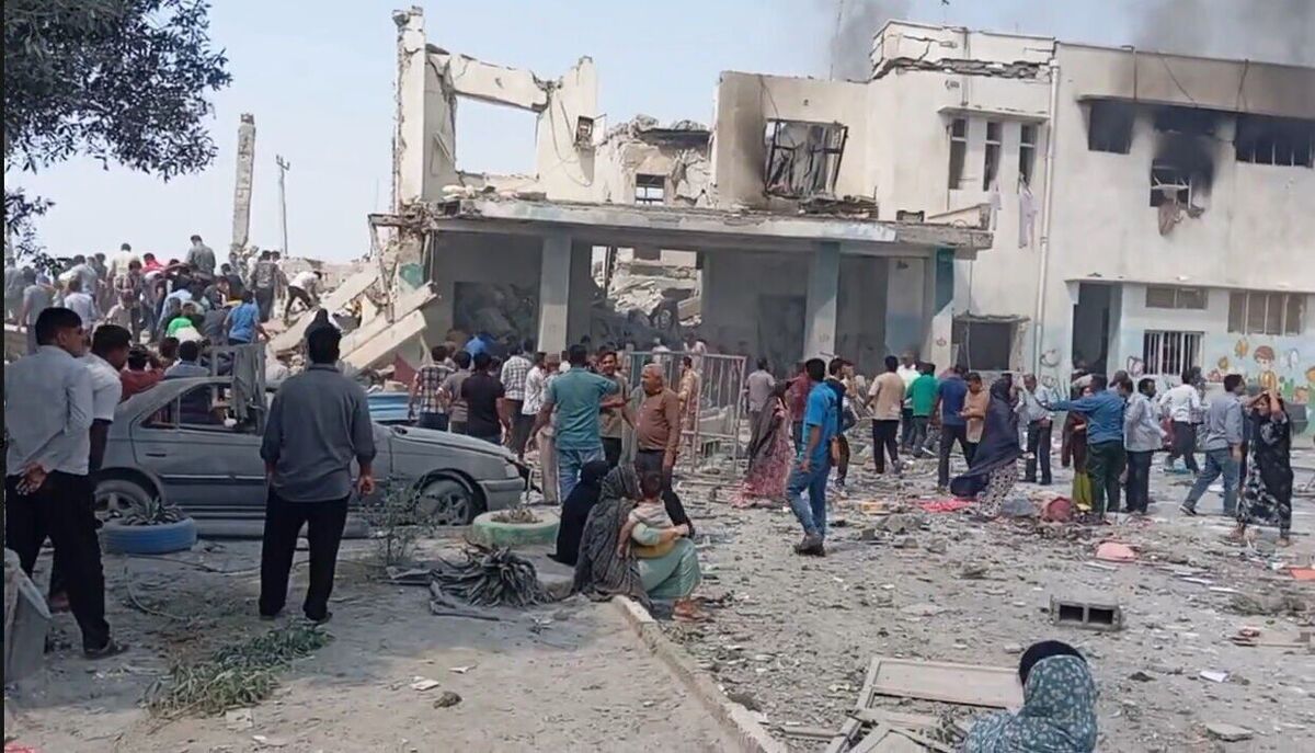 اولین تصاویر از دبستان دخترانه میناب/ محل شهادت ۵۷ دختر دانش‌آموز+ فیلم