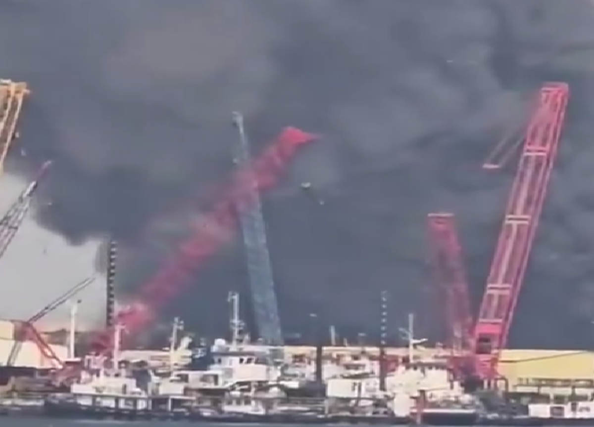 وضعیت پایگاه دریایی آمریکا در بحرین بعد از حمله موشکی ایران + فیلم