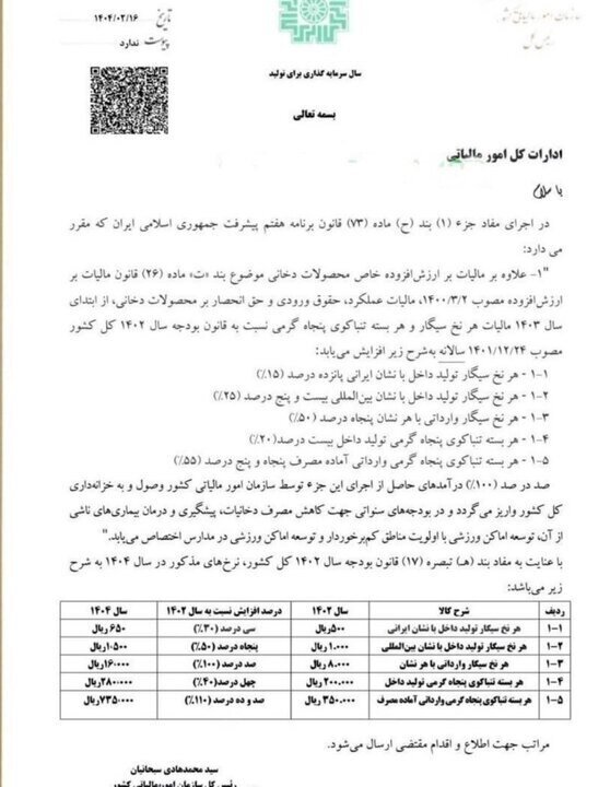 این هم از تکلیف مالیات انواع سیگار + عکس