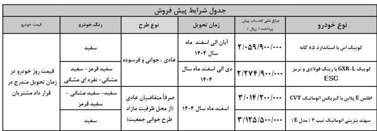 فروش ویژه سایپا خردادماه ۱۴۰۴+ شرایط و قیمت