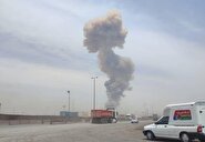 ویدیوی تازه از فراز کانون آتش سوزی بندر شهید رجایی