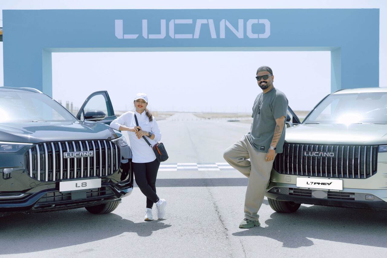 Figure 1 نفیسه روشن و رضا شیری دوستان برند لوکانو در مراسم تست درایو LUCANO L8