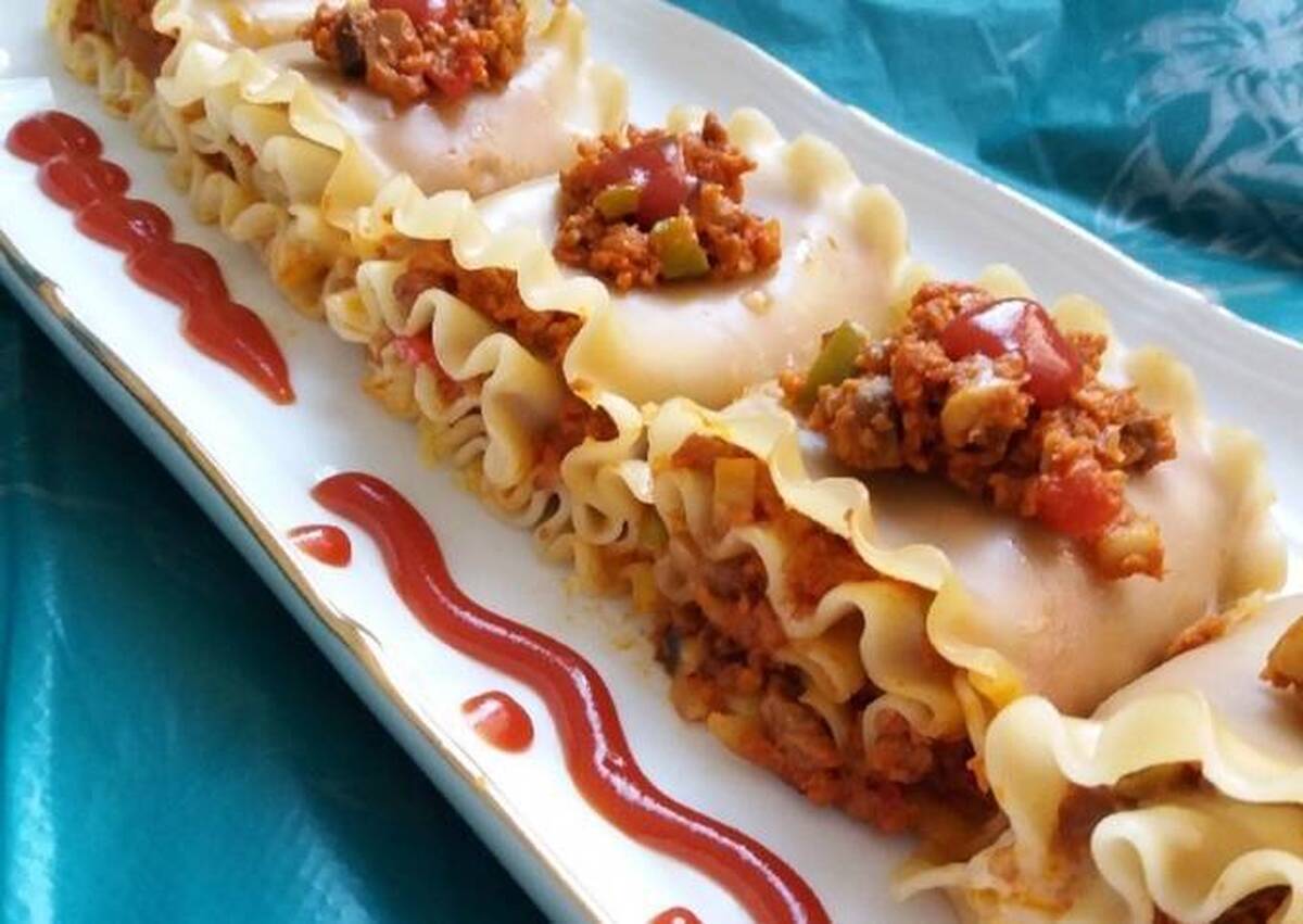 طرز تهیه لازانیا رولی بدون سس بشامل؛ راحت و فوری طرز تهیه لازانیا رولی بدون سس بشامل؛ راحت و فوری