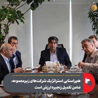 هم‌راستایی استراتژیک شرکت‌های زیرمجموعه، ضامن تکمیل زنجیره ارزش است