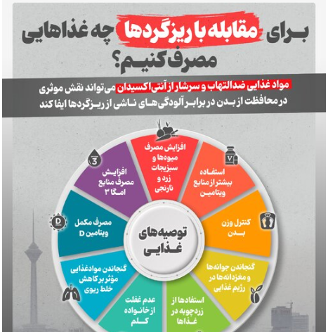 برای مقابله با ریزگردها چه غذاهایی مصرف کنیم؟+ اینفوگرافیک