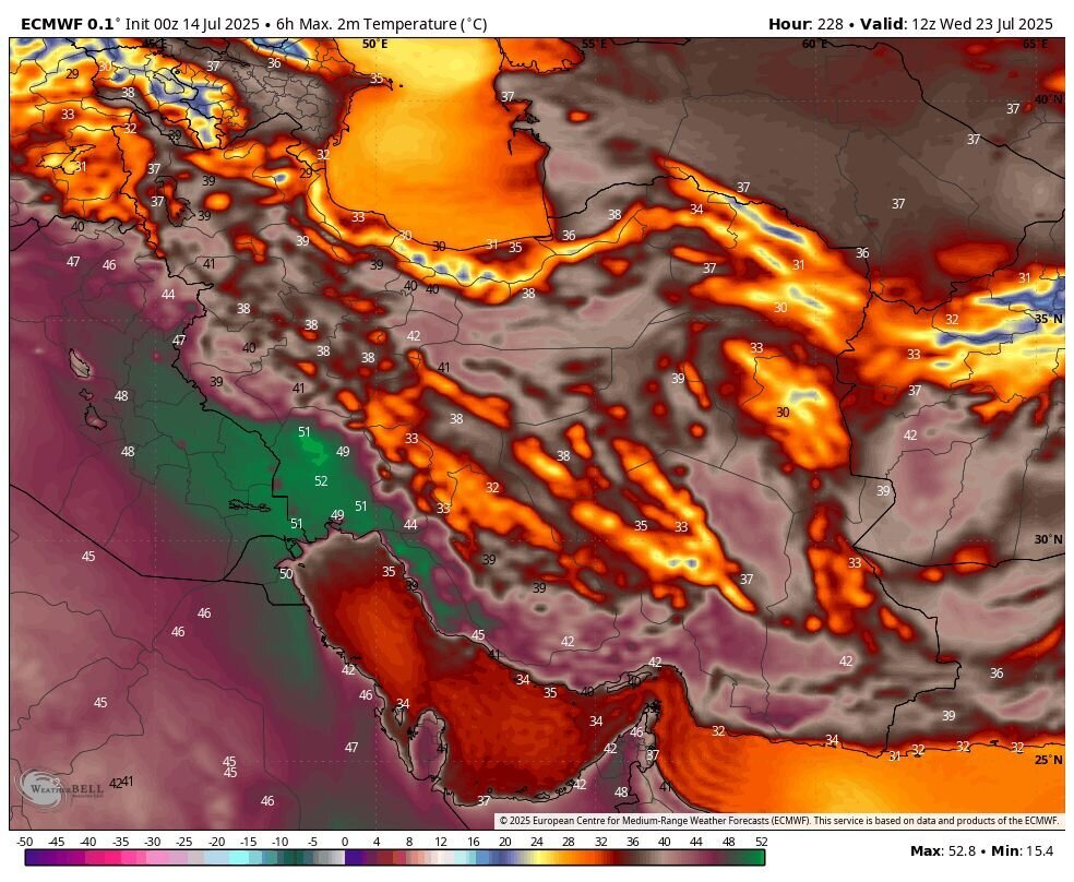 هشدار: با آغاز مرداد، گرمای جهنمی در راه است +نقشه هشدار: با آغاز مرداد، گرمای جهنمی در راه است +نقشه