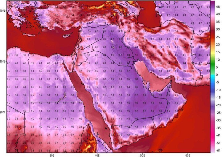 هشدار گرمای بسیار شدید؛ احتمال آتش‌سوزی در جنگل‌ها و مزارع کشاورزی+ نقشه