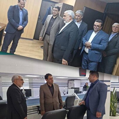 بازدید دكتر جوادی، مديرعامل موسسه اعتباري ملل، از واحدهای خدمت رسان صف و ستاد