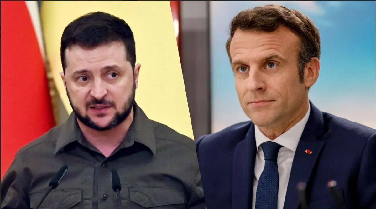 دیدار زلنسکی با مکرون پس از نشست آلاسکا