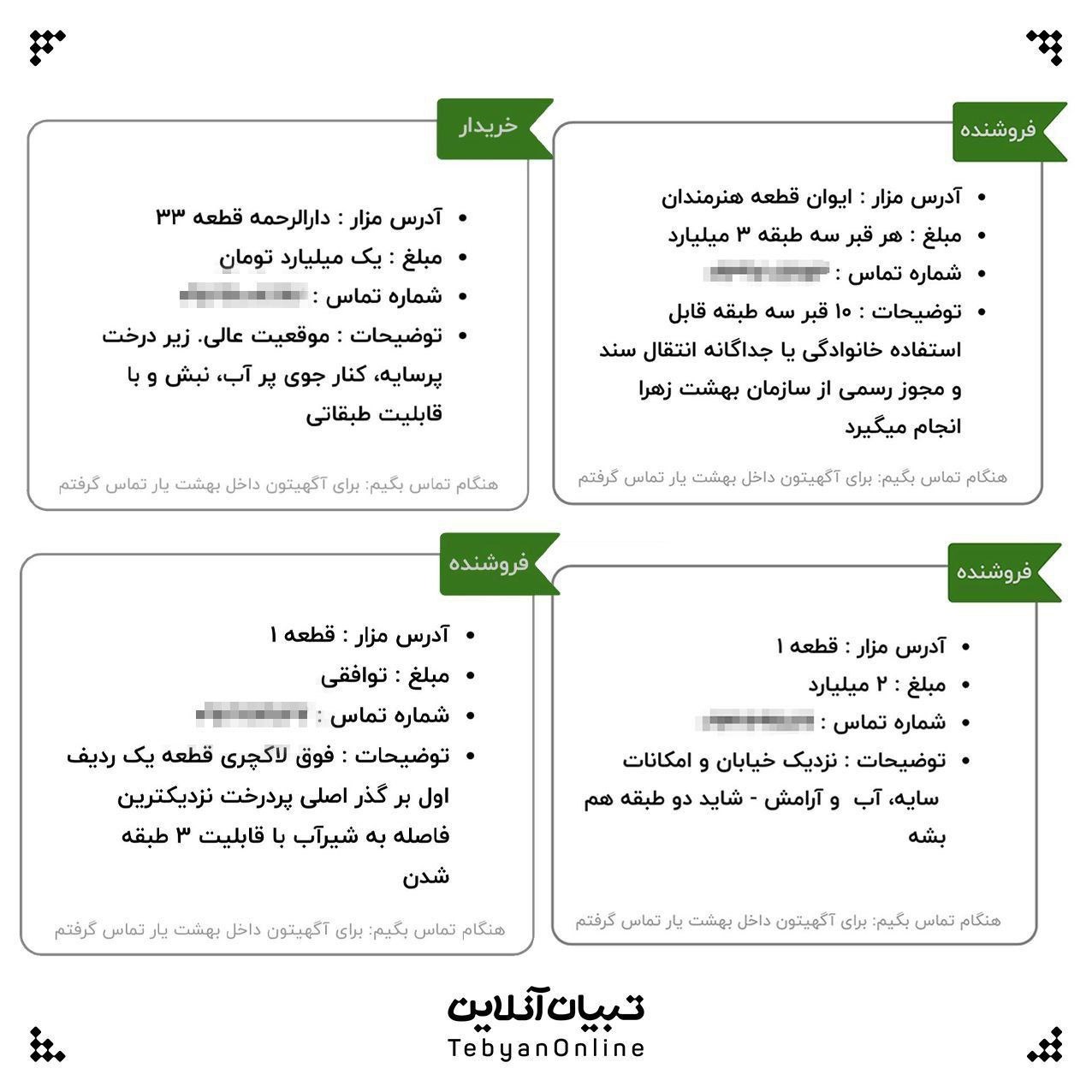قبر سه میلیاردی در همسایگی قطعه هنرمندان!