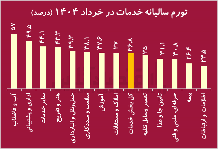 تورم خدمات به ۴۰ درصد رسید/ خدمات فنی صدرنشین تورم خردادماه