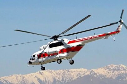 اعزام ٦ تیم امداد به محل حادثه بالگرد هلال‌ احمر + فیلم