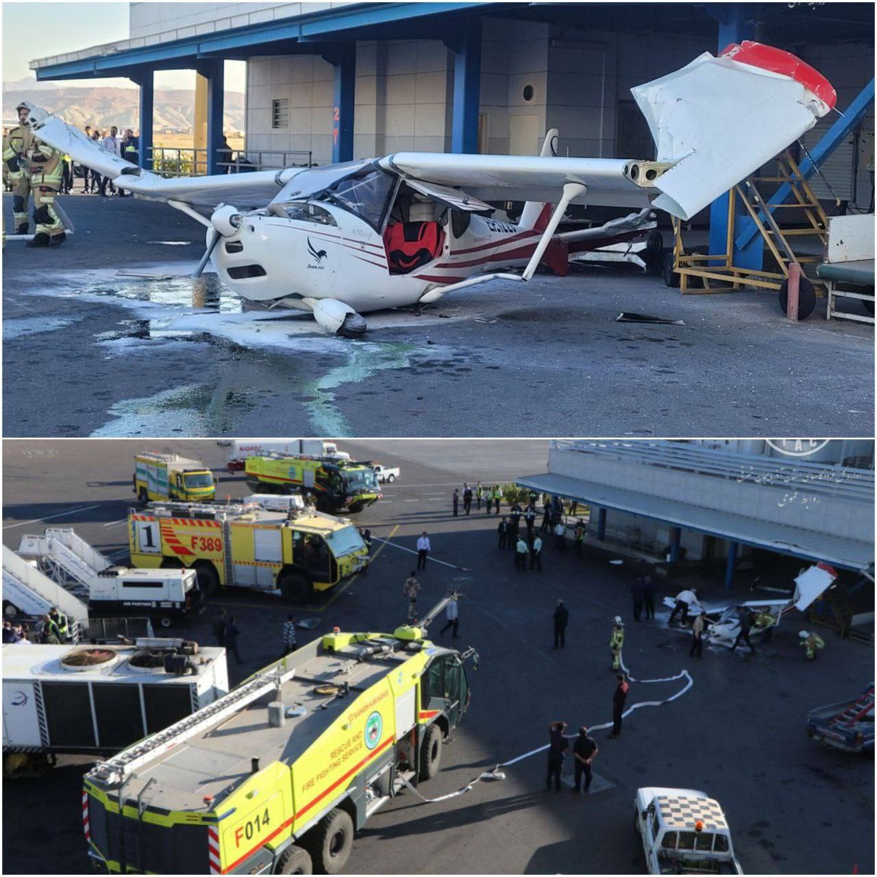حادثه هوایی در تبریز / برخورد هواپیمای سبک با ساختمان فرودگاه! حادثه هوایی در تبریز / برخورد هواپیمای سبک با ساختمان فرودگاه!