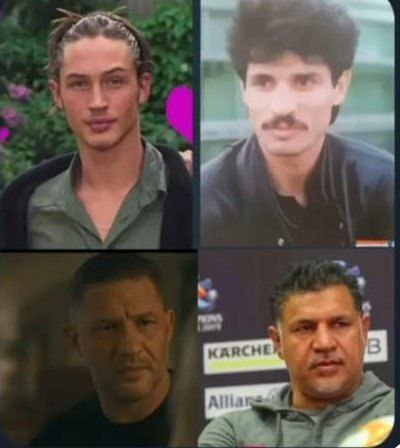 شباهت باورنکردنی علی دایی و تام هاردی