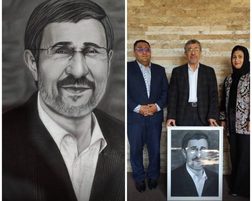 هدیه تولد ویژه یک طرفدار برای محمود احمدی‌نژاد + عکس