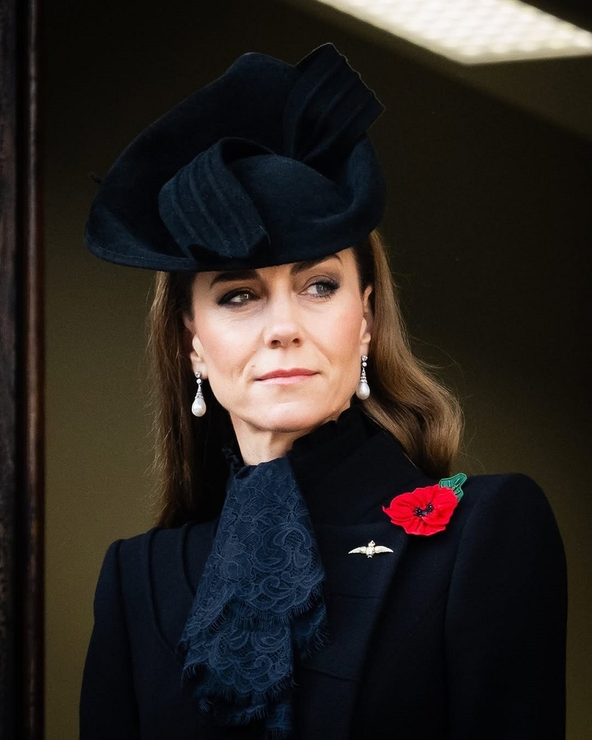 استایل مشکی کیت میدلتون در مراسم سرباز گمنام، چشمها را خیره کرد+ عکس