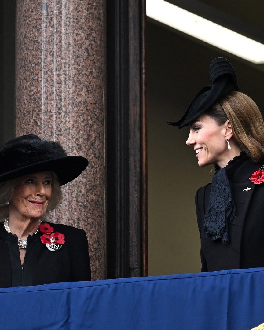 استایل مشکی کیت میدلتون در مراسم سرباز گمنام، چشم‌ها را خیره کرد+ عکس