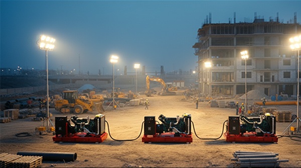 روشنایی پروژه با دیزل ژنراتور