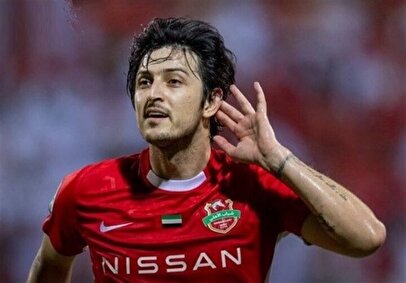 قاب جالب سردار آزمون و دخترش با پیراهن شماره ۲۰+ عکس