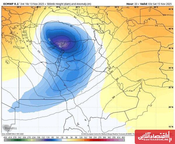 بارش برف و باران از فردا شنبه ۲۴ مهر ۱۴۰۴ / آسمان کدام استان‌ها برفی می‌شود؟ + نقشه هواشناسی