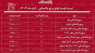 لیست قیمت جدید برنج پاکستانی ۲۴ آبان ۱۴۰۴ / کیسه ۱۰ کیلویی برنج درجه یک پاکستانی چند شد؟ + جدول