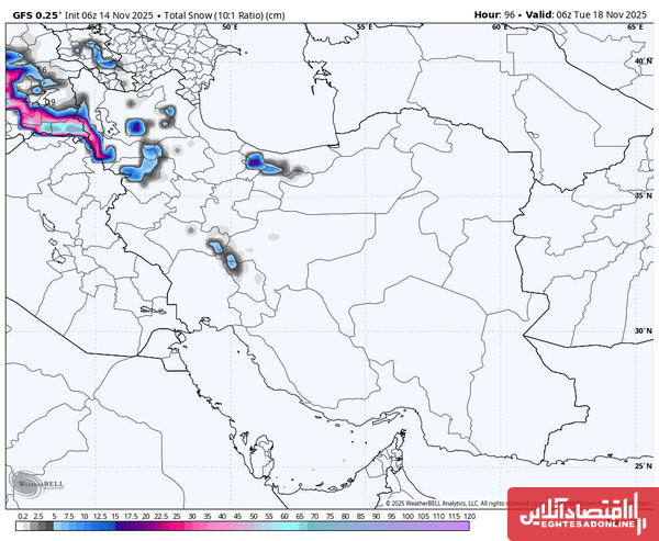 آغاز بارش برف و باران با ورود سامانه بارشی جدید / در این استان‌ها ۳۰ سانتی‌متر برف می‌بارد