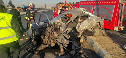 تصادف زنجیره‌ای در اصفهان با ۴ مصدوم و ۲ جان باخته