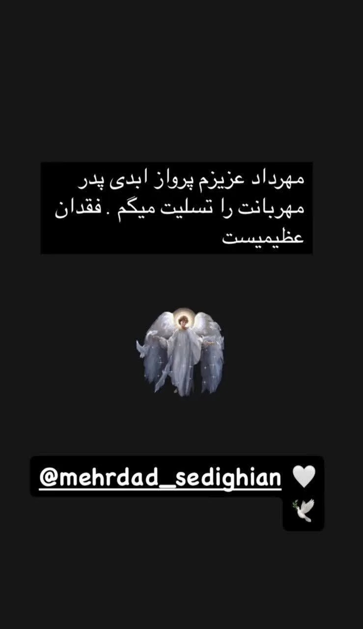 مهرداد صدیقیان عزادار شد