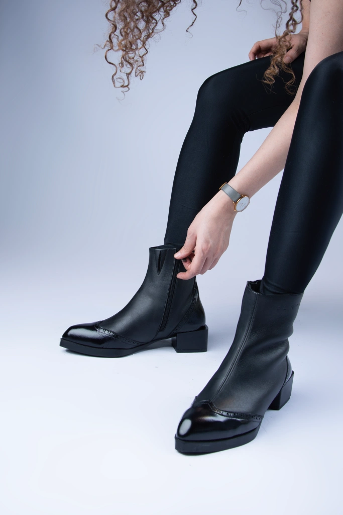 نیم بوت زنانه چرم کاکتوس