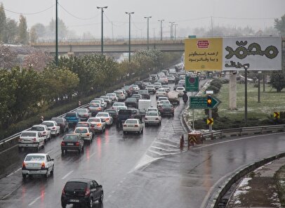 وضعیت جاده‌ها و راه‌ها، امروز ۱۳ آذر / بارش باران در جاده اصلی کشور
