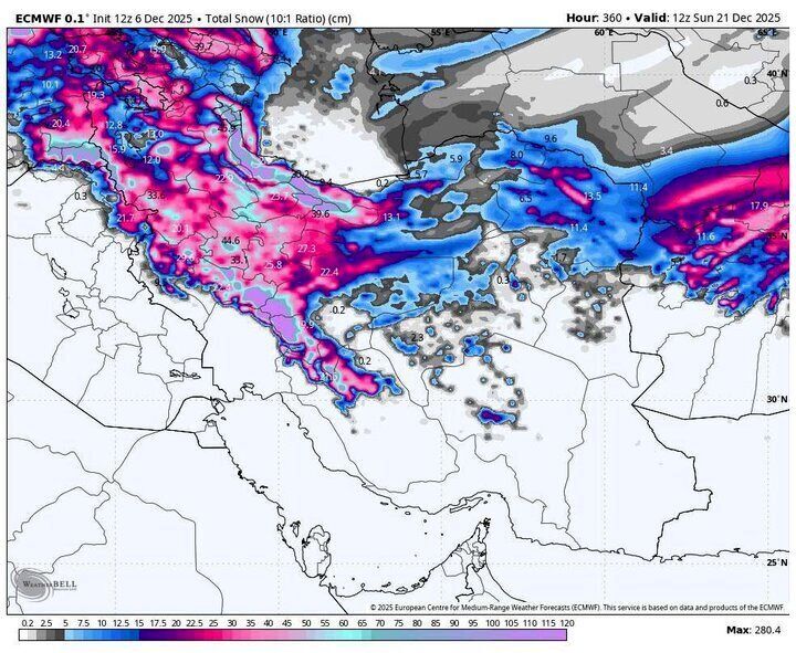 بارش سنگین برف تا ساعات آینده در این مناطق / مردم آماده باشند بارش سنگین برف تا ساعات آینده در این مناطق / مردم آماده باشند