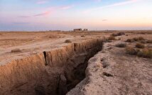 عمیق‌ترین شکاف فرونشست کشور در نیشابور+ فیلم